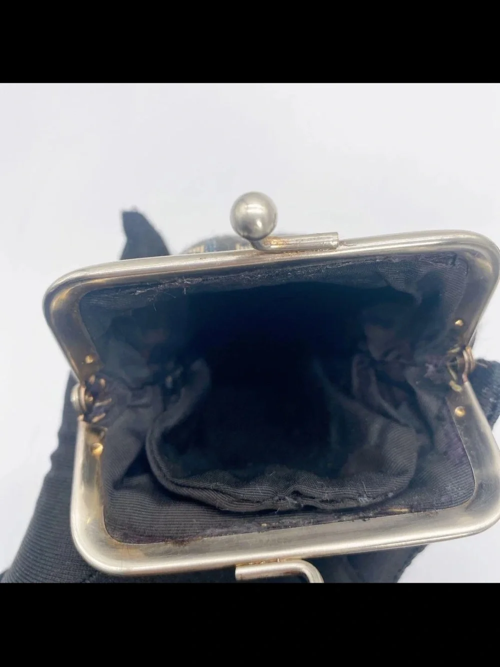 Dior Black and Beige Monogram Kiss-Lock Cosmetic Pouch